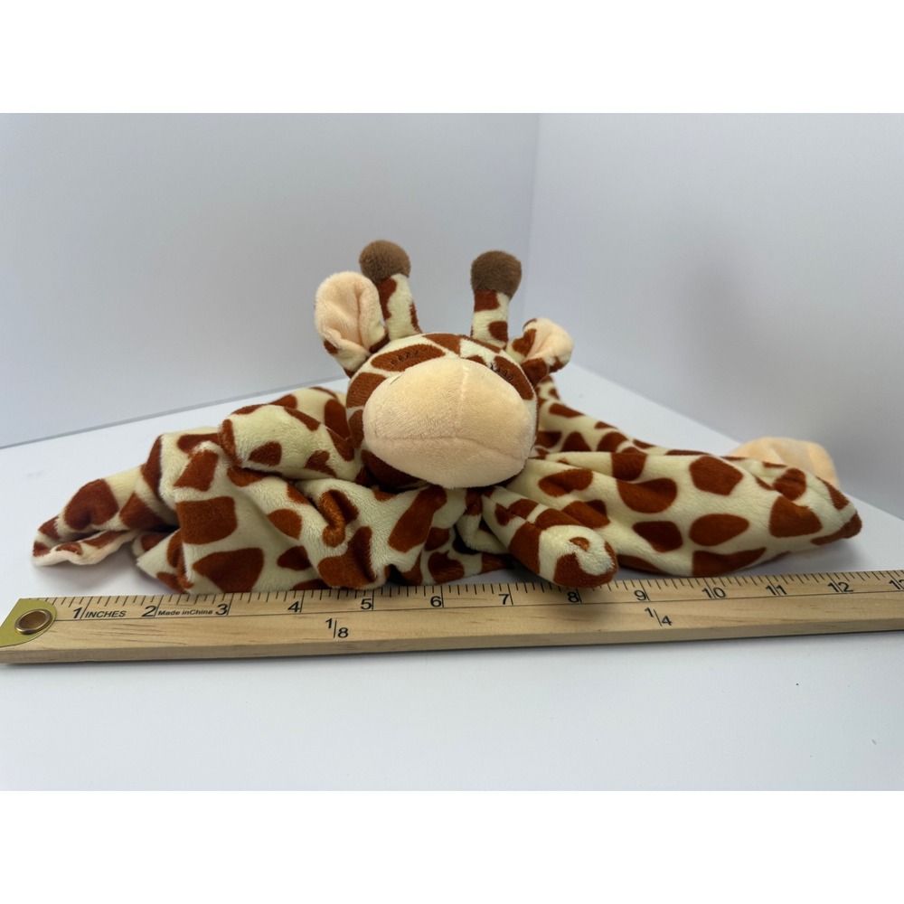Crevent Giraffe Baby Security Blanket Lovey Plush Spotted Tan Brown 12x12